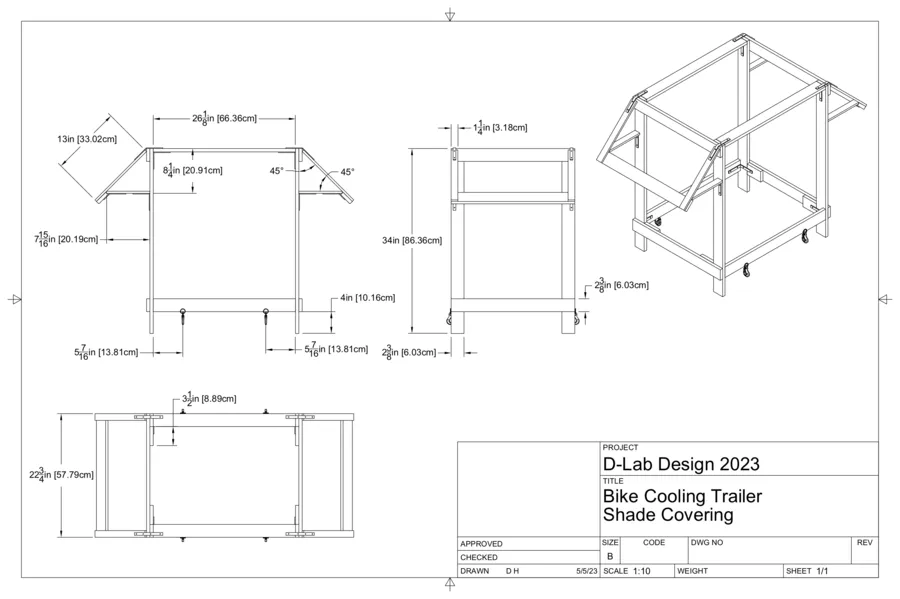 Shade frame drawing